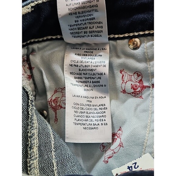 True Religion Jeans Women's Blue Denim Skinny Size 24 NWT - Picture 9 of 10